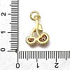 Brass Micro Pave Clear Cubic Zirconia Pendants ZIRC-I070-036G-3