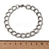 201 Stainless Steel Curb Chain Bracelets for Men STAS-T077-06P-5