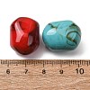 Two Tone Acrylic Imitation Gemstone Beads AC-CBABC78-06-2