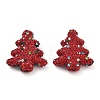 Christmas Tree Polymer Clay Rhinestone Beads CLAY-NH0001-14-3