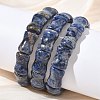 Bamboo Natural Sodalite Beads Stretch Bracelets for Women Men BJEW-K304-01E-1