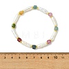 Natural Tourmaline & Cultured Freshwater Pearl Beaded Bracelets BJEW-JB14045-01-4