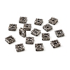 Brass Rhinestone Spacer Beads RB-A013-6x6-01B-NF-3