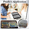 Rectangle Black Aluminum & MDF Organizer Handled Boxes CON-WH0095-199-5