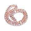Electroplate Glass Beads Strands EGLA-D030-19O-2