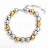 Simple Fashion Round Stainless Steel Beaded Bracelets for Women UG2742-20-1