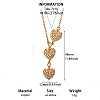 Brass Pave Clear Cubic Zirconia Pendant 304 Stainless Steel Chain Necklaces for Women WG3E65D-03-1