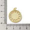 Brass Micro Pave Clear Cubic Zirconia Pendants KK-I708-04A-G-3