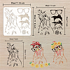 PET Hollow Out Drawing Painting Stencils DIY-WH0391-0052-2