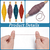 4 Rolls 4 Colors Handmade Cotton Thread SENE-CY0001-16-6