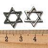 Natural Black Lip Shell Star of David Multi-Strand Links SSHEL-N038-04A-3