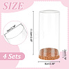 4Pcs High Borosilicate Glass Dome Cover DJEW-PH0001-37-2