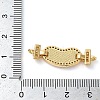 Rack Plating Brass Micro Pave Clear Cubic Zirconia Heart Connector Charms KK-K385-99G-03-3