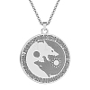Viking Yin-yang Wolf Stainless Steel Pendant Necklaces PW-WGA5B89-02-1