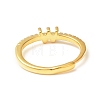 Clear Cubic Zirconia Initial Letter Adjustable Ring RJEW-C052-01G-W-3
