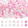 250Pcs 5 Styles Opaque Acrylic Beads MACR-YW0004-83A-1