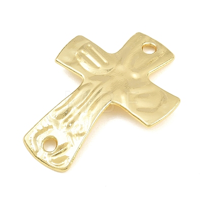 Textured Brass Connector Charm KK-CBA95AE-02A-G-1