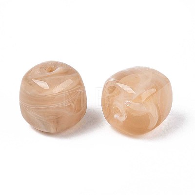 Opaque Acrylic Beads X-OACR-ZX006-33B-1