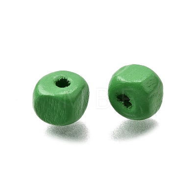 Spray Painted Wooden Beads WOOD-P021-01A-28-1