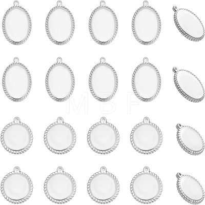 Unicraftale 20Pcs 2 Style 304 Stainless Steel Pendants STAS-UN0020-51P-1