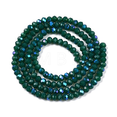 Electroplate Opaque Solid Color Glass Beads Strands EGLA-A044-P2mm-L09-1