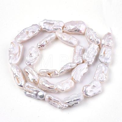 Nuggets Natural Baroque Pearl Keshi Pearl Beads Strands PEAR-Q004-34-1