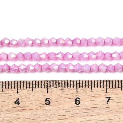 Electroplate Bicone Glass Beads Strands GL-T021-2.5x3mm-16-22-1