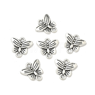 Butterfly Tibetan Style Alloy Links connectors X-TIBE-5369-AS-LF-1