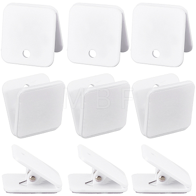 Square Acrylic Self-Adhesive Hanging Spring Clips AJEW-WH20011-56C-1