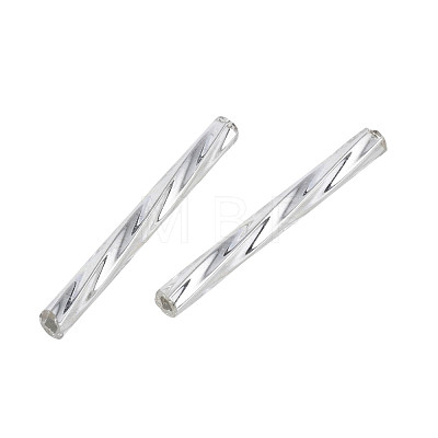Opaque Glass Twisted Bugle Beads SEED-T005-15-B01-1