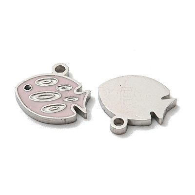 304 Stainless Steel Enamel Charms STAS-L022-166P-1