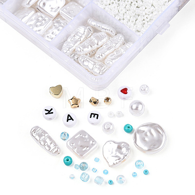 DIY 24 Style Acrylic & ABS Beads Jewelry Making Finding Kit DIY-NB0012-02D-1
