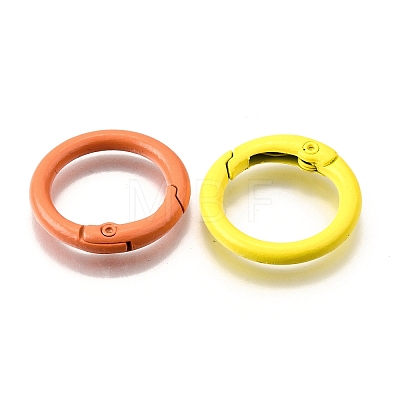 Spray Painted Alloy Spring Gate Rings X-PALLOY-A022-01B-1