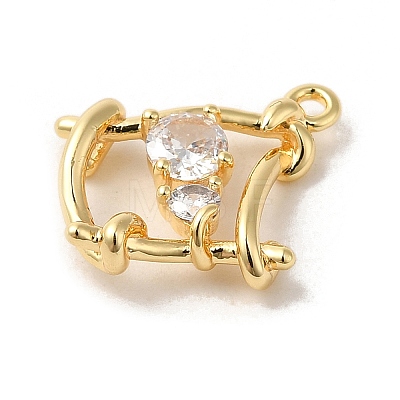 Brass Micro Pave Cubic Zirconia Pendants LS-KK-D091-04G-1