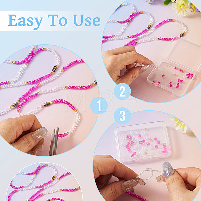 Glass Beaded Adjustable Waist Chains for Women AJEW-TA0005-78C-1