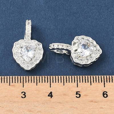 Brass Micro Pave Cubic Zirconia Pendants KK-Z139-05S-03-1