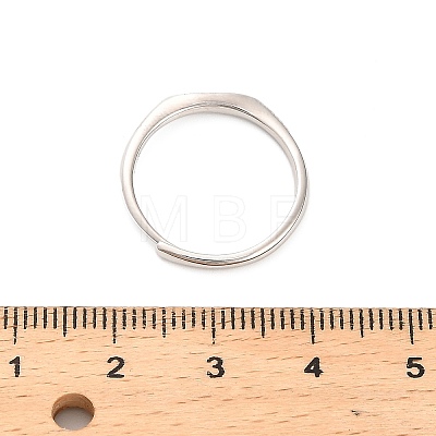 Rhodium Plated 925 Sterling Silver Adjustable Rings RJEW-S397-01P-01-1