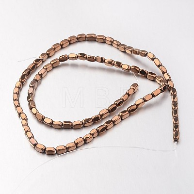 Electroplate Non-magnetic Synthetic Hematite Bead Strands G-F300-40B-08-1