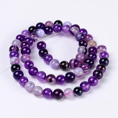 Natural Striped Agate/Banded Agate Beads AGAT-6D-4-1