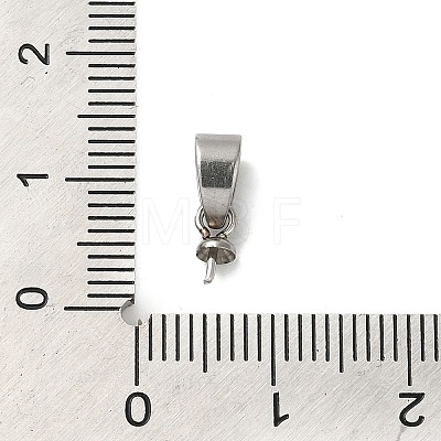 304 Stainless Steel Cup Pearl Peg Bails Pin Pendants STAS-D013-03A-P-1