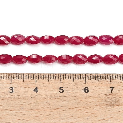 Lab Grown Red Corundum Beads Strands GG-CBAC488-01B-1