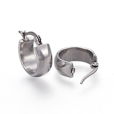 304 Stainless Steel Hoop Earrings EJEW-F188-23P-1