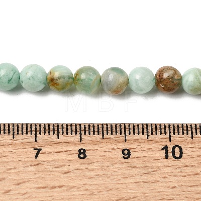 Natural Green Quartz Round Beads Strands G-Z127-A01-6mm-1