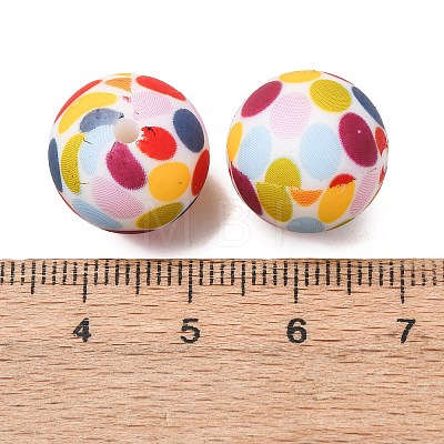 Food Grade Eco-Friendly Printed Silicone Beads SIL-A013-01A-06-1