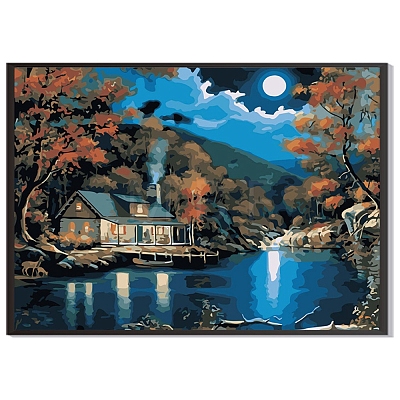 House in the Dark DIY Scenery Diamond Painting Kit PW-WG921D2-01-1