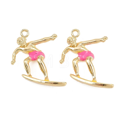 Alloy Enamel Pendants FIND-B062-11G-1