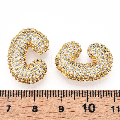 Brass Micro Pave Cubic Zirconia Pendants KK-N254-06G-C-1