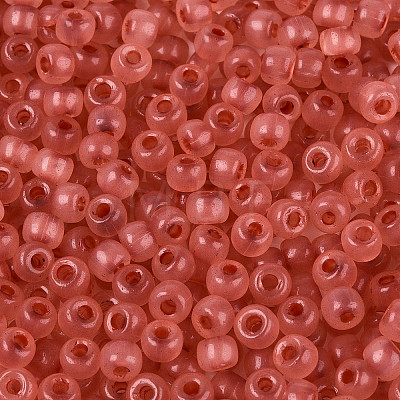 6/0 Transparent Inside Colours Glass Seed Beads SEED-N008-08K-1