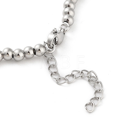 Brass Beaded Necklaces NJEW-L170-08C-P-1