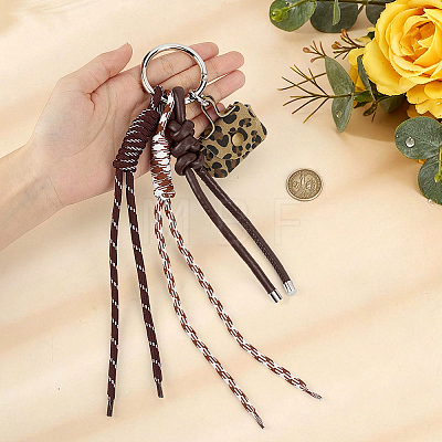 PU Leather & Nylon Cord Pendant Decorations HJEW-MA00052-1